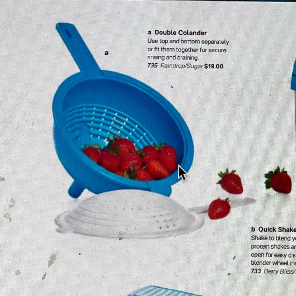 Double colander blue
